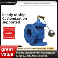 Vanne de régulation de niveau d'eau entièrement automatique Gaobei à commande hydraulique PN16H142X - Contrôle des réservoirs d'eau incendie avec taille de port DN40-DN200