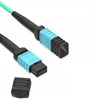 Kabel Patch Fiber MPO ke MPO OM3 Multimode 10G Fiber Jumper 8/12/16/24 Core untuk Kabel Data Center
