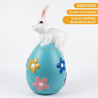 Figurine de lapin de Pâques imperméable, décoration de printemps pour l'extérieur, pour cour/patio/gazon, ornement parfait pour la fête de Pâques