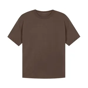 Plain T-shirt dos homens de qualidade personalizada algodão solto ombro solto Oversized Plain T Shirt para homens