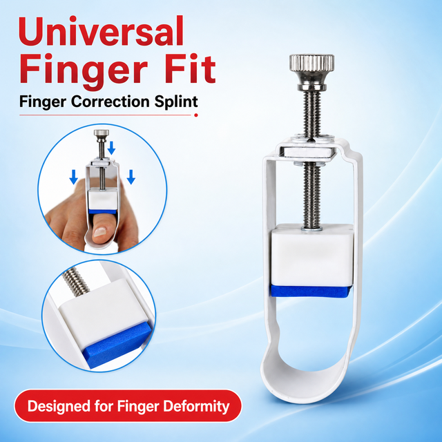 Screw Adjustable Finger Straightener Brace for Mallet Finger Trigger Finger Post Injury Rehabilitation Correction Support