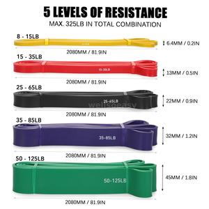 卸売8-15LBS光抵抗レベルループバンドラテックス弾性フィットネスバンドワークアウトプルアップ運動ストレッチフィットネスバンド - Product Image 5