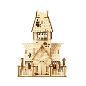 Bird House Jigsaw 3d Wooden Tree House Puzzle Kit For Kids