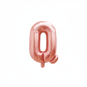 Palloncino in Mylar da 16 Pollici con Lettera 'Q' Oro Rosa, Stampa Offset, Elegante Decorazione per Feste, Prodotto in Cina - Product Image 2