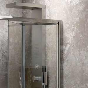 Kamalu KM4000S 70x95cm cabina doccia pieghevole apertura 6mm porte in vetro con telaio in alluminio per bagno o Hotel - Product Image 4