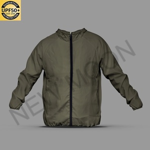 Custom <b>Mens</b> <b>Thin</b> Pure Color Outdoor <b>Jacket</b> Lightweight UPF50+ Sun Protection Breathable Casual Sportswear - Product Image 3