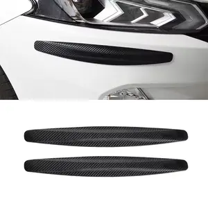 2pcs大尺寸汽车防撞条前后唇角保险杠防刮碳加厚橡胶保护汽车贴纸