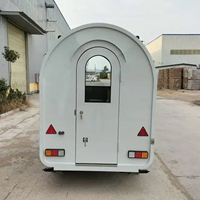 Remorque alimentaire mobile entièrement équipée pour glaces, crêpes, gaufres, pizzas, hot-dogs, cuisine en acier inoxydable avec chauffage, personnalisable