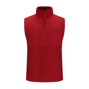 남자의 겨울 양털 조끼 사용자 정의 로고 플러스 사이즈 지퍼 폐쇄 안티 필링 100% 폴리에스터 V-넥 남여 공용 세련된 야외 OEM - Product Image 5