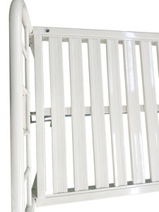 Cama de hospital barata simple de metal con siderail y ruedas con cerradura usada segunda cama médica precio de fábrica - Product Image 6