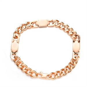 Pulsera de Cadena Cubana de Acero Inoxidable Chapada en Oro de 18k, Hecha a Mano, con Terapia Magnética Hiphop, Bien Pulida, para Hombre - Product Image 5