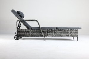 <span class=keywords><strong>Lettini</strong></span> Prendisole Pieghevoli Moderni in Acciaio e Rattan per Esterni, Garanzia 1 Anno, per Soggiorno, Giardini, Spiaggia, Hotel, Parchi, Ville - Product Image 4