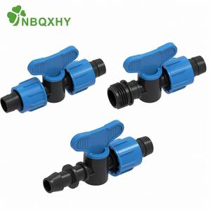 Kit de <span class=keywords><strong>mini</strong></span>-vannes d'irrigation filetées mâles / Robinet d'arrêt à poignée papillon à double écrou pour tuyau goutte-à-goutte, tuyau PE et tuyau plat - Product Image 1