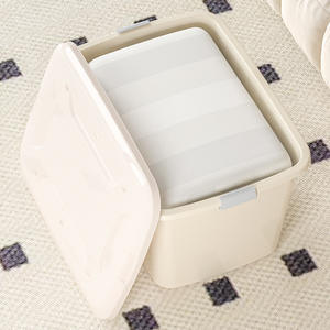 Contenedor de almacenamiento de plástico Cream Wind, edredón extra grande, <span class=keywords><strong>caja</strong></span> de almacenamiento de juguetes, herramienta de organización, precio económico para <span class=keywords><strong>Amazon</strong></span> - Product Image 2