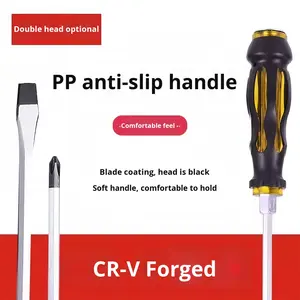 Ultraharde Chroom Vanadium Stalen Schroevendraaier Knock-Through Met Lange As Phillips Flathead Verlengde Platte Kop Magnetisch - Product Image 2