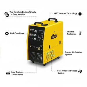 เครื่องเชื่อมอเนกประสงค์รุ่นใหม่ JUBA <span class=keywords><strong>MIG</strong></span>-250I 380V 50-250A อินเวอร์เตอร์ DC มอเตอร์ TIG/<span class=keywords><strong>MIG</strong></span>/MAG/MMA สำหรับเชื่อมเหล็กกล้าคาร์บอนและเหล็กกล้าอัลลอย - Product Image 2