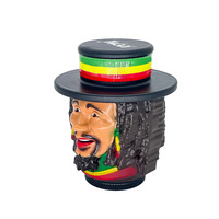 Nueva llegada creativa 76mm Metal Rasta Jamaica especias tabaco hierba molinillo accesorios para fumar