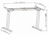 Bureau d'angle électrique moderne en métal à hauteur réglable pour le bureau à domicile, l'étude et le jeu sur ordinateur