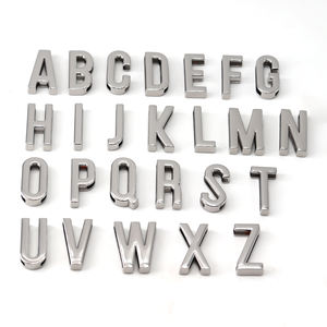 Van Hoge Kwaliteit! 3*19*24Mm Maat Metalen Dia Letter Kraal Voor Tas Portemonnee Hond Kraag Riem Riem Maken Benodigdheden - Product Image 2