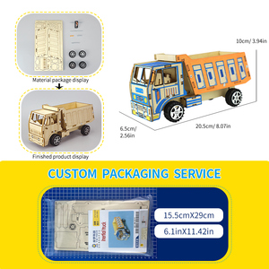 Camion à inertie en bois, jeu de <span class=keywords><strong>puzzle</strong></span> <span class=keywords><strong>3D</strong></span>, kits de <span class=keywords><strong>puzzle</strong></span> éducatifs STEM pour enfants, vente chaude - Product Image 2