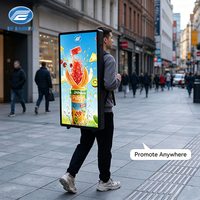 Sac à dos LED en promotion avec écran étanche, panneau publicitaire promotionnel, rechargeable et accrocheur