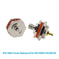 Connecteur de prise de montage femelle SMA pour fil de câble RG174 RG316 LMR100 pour M10 M12 M16 étanche
