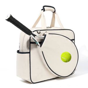 Échantillon gratuit : Sac de sport personnalisé pour tennis, pickleball, badminton, avec bandoulière et support pour raquettes de padel. - Product Image 1