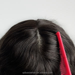 New Silk Base Style Toupee für Männer Natürlich aussehende indische Männer Haar Toupee - Product Image 2