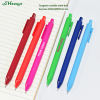 Stylo bille rétractable personnalisé avec logo, encre gel macaron 0,5 mm, stylo publicitaire en plastique Morandi pour cadeau