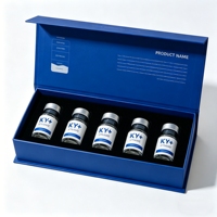 Emballage personnalisé pour flacons de peptides avec logo, 5 flacons de 2 à 10 ml avec étiquettes de marque