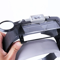 Loupe frontale avec lumière LED rechargeable, loupe de bijoutier, loupe visière pour la lecture