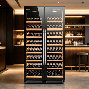 Cave à vin moderne de luxe Jiufu à double porte avec compresseur, grande capacité de stockage, contrôle de l'humidité, armoire de cave autonome JF-830D Dual- - Product Image 1