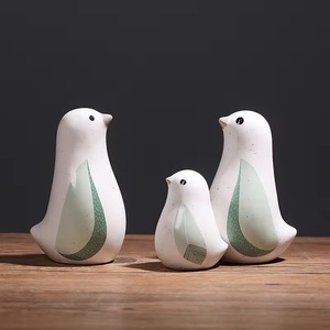 Ornements d'oiseaux en résine blanche pour bureau, salle d'étude et décoration intérieure, style nordique, directement de l'usine 2025 - Product Image 1