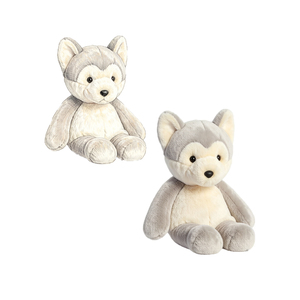 Peluche <span class=keywords><strong>Lupo</strong></span> Grigio Simulato, Giocattolo Morbido a Forma di <span class=keywords><strong>Lupo</strong></span> Cartone Animato, Bambola di Peluche Animale Selvatico, Giocattolo Personalizzato con Logo Ricamato - Product Image 2