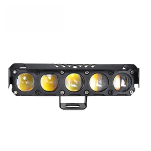 Phare avant à LED 5 lentilles pour moto, 5 SMD 38W 9-80V, barre de feux antibrouillard à puce 3570 pour accessoires de voiture et de moto - Product Image 1