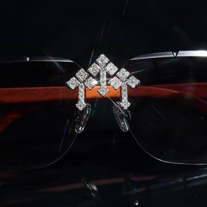 Nieuw Ontwerp Stijlvolle Pass Diamant <span class=keywords><strong>Tester</strong></span> S925 Zilver Iced Out Moissanite Cross Custom Hiphop Zonnebril Voor Mannen Vrouwen - Product Image 5