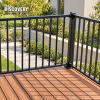 Rampe de balcon en aluminium avec système de rampe de balcon en verre trempé, rampe de balcon moderne en verre pour terrasse, escalier et extérieur