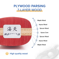 Lame de tennis de table en bois d'érable pur 7 plis, légère, type contrôle, lame de ping-pong, logo personnalisé