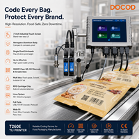 Impresora de Códigos de Barras Personalizada con Fecha de Caducidad, Docod T260E TIJ, Máquina de Codificación Industrial de Inyección de Tinta Térmica en Línea para Bolsas y Botellas de Plástico