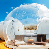 Tente à bulles gonflable transparente remplie d'air avec fenêtre pour le camping en plein air, l'hôtel, l'événement, l'abri