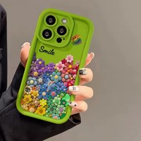 Coque de Téléphone en TPU Souple Colorée, Design Floral Tendance Style Instagram pour iPhone XR 7 Plus, Xiaomi Redmi, Samsung, Infinix, Tecno