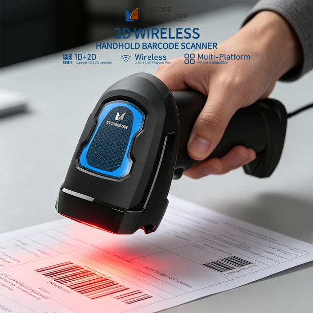 Xincode Spot Goods Handheld Barcode Scanner 1D 2D QR Scanners Code Bar Wireless Wired Laser CMOS Bar Code Reader for Inventory