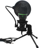 Microfono professionale da studio OEM microfono a condensatore da 3.5mm con supporto per treppiede per trasmissione in diretta vlogging karaoke