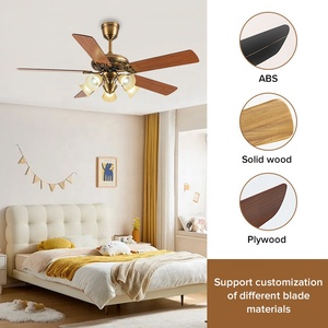 Lustre de luxe Cristal LED ventilateur de plafond lampe 5 contreplaqué 56 pouces lames télécommande DC moteur <span class=keywords><strong>luminaire</strong></span> - Product Image 4