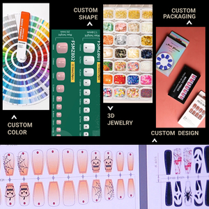 Bouts d'ongles d'orteils courts avec logo personnalisé designs de salon élégants ongles de pieds clairs de printemps ciel nuage <span class=keywords><strong>vert</strong></span> ombré couleur presse sur les ongles pour les orteils - Product Image 5