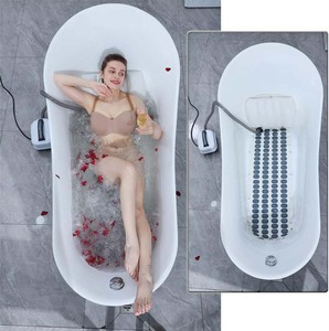 Version améliorée Tapis de massage à bulles en PVC pour baignoire de balnéothérapie et <span class=keywords><strong>spa</strong></span>, compatible douche, avec impression de logo personnalisable, pour baignoire à glace - Product Image 3