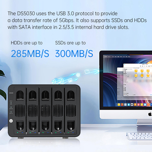 Hoodblue ds5030 USB3.0 5-bay DAS ổ cứng Đột kích Bao Vây-cho 2.5 "/3.5" SATA HDD/SSD lưu trữ hot swappable <span class=keywords><strong>Raid</strong></span> 0/1/3/5/<span class=keywords><strong>10</strong></span> - Product Image 4