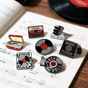 Badges en métal pour disque <span class=keywords><strong>cassette</strong></span> classique personnalisé épingles rétro Concerts de rock objets de collection pour les fans Festival de musique électronique événements cadeaux - Product Image 4