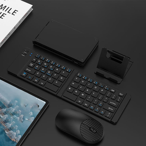Mini tastiera pieghevole dual-mode Bluetooth 2.4G con mouse, set tastiera wireless ricaricabile adatto per tablet - Product Image 5