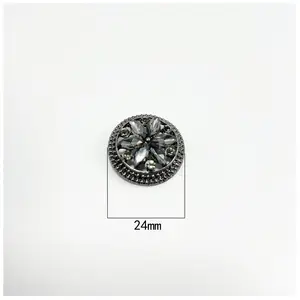 Custom High-End Diamond Cut Decorative Metal Buttons Wholesale Product